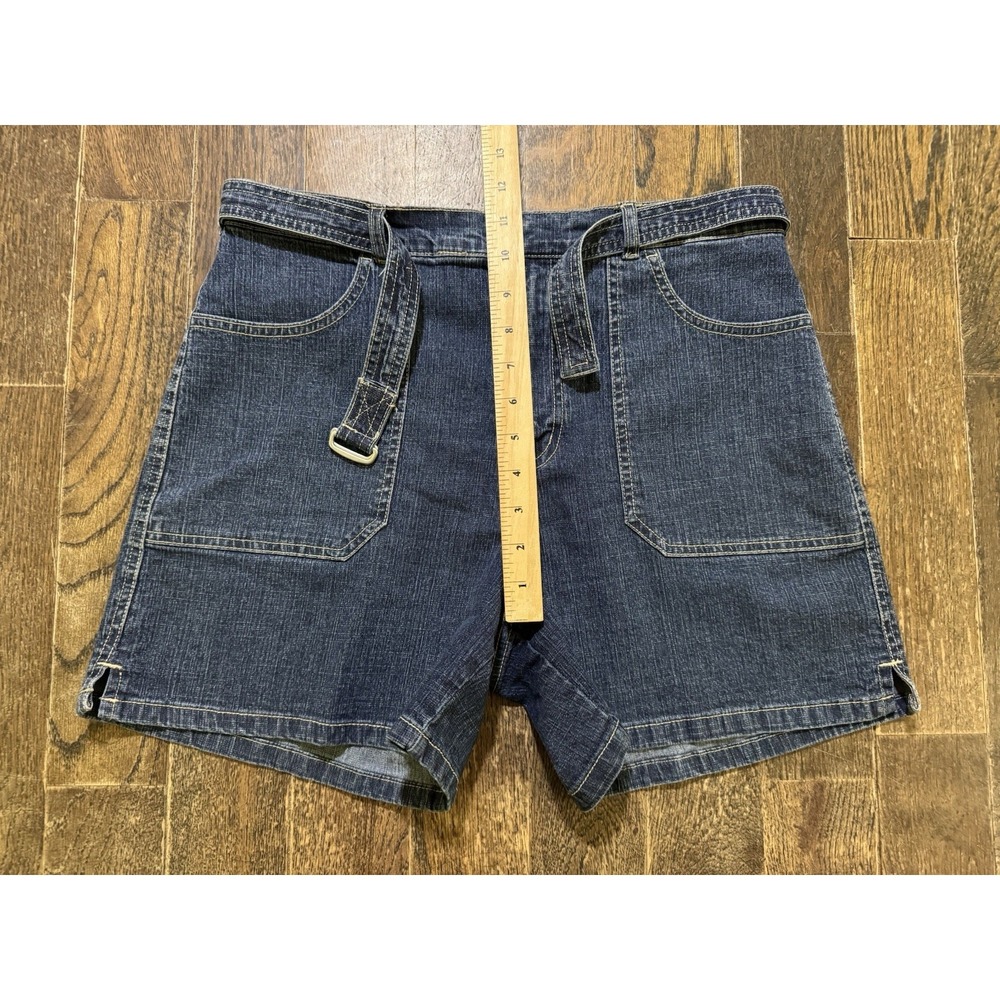 Gloria Vanderbilt Jean Shorts Women's Size 10 Blue With Denim Belt High Rise - Picture 5 of 8